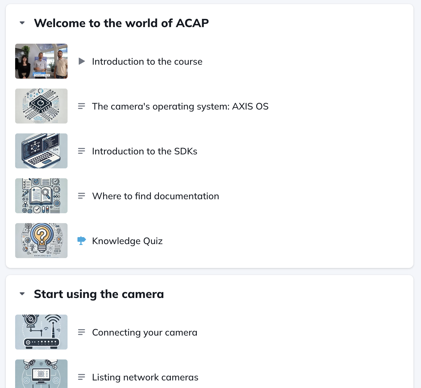 The FixedIT ACAP Intro course get's you started with Axis camera application development in no time!