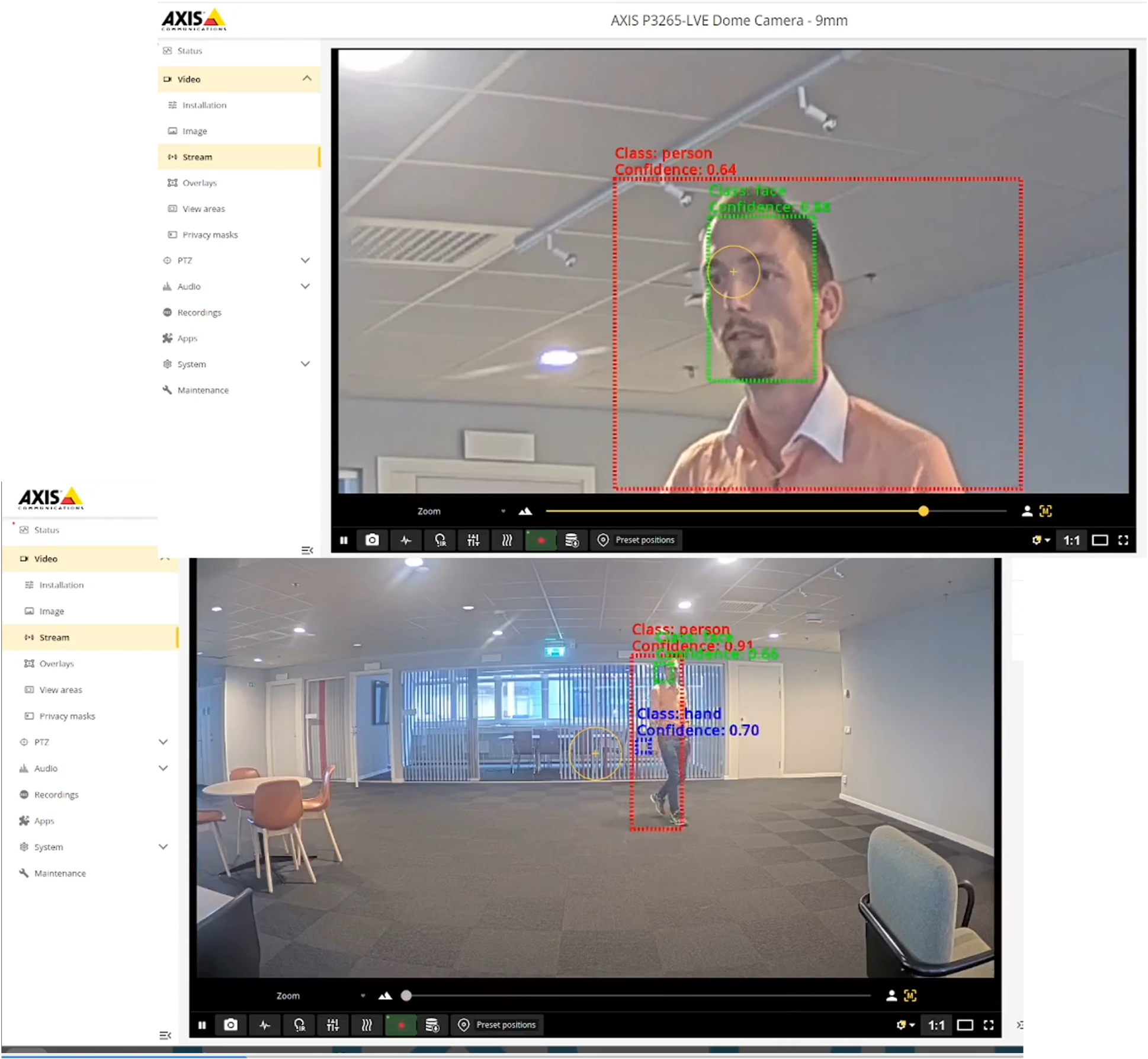 An ACAP that uses a deep learning model to find objects and control the PTZ