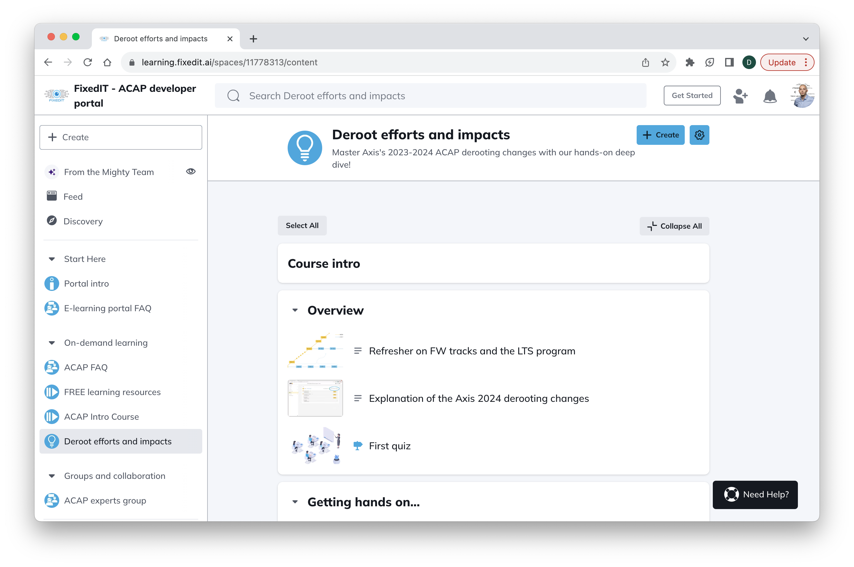 Axis ACAP edge application developer online learning platform