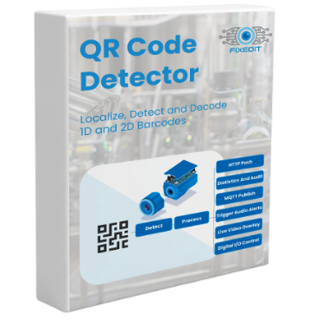 The FixedIT QR Code Decoder lets you detect and decode multiple QR codes in realtime with your Axis cameras