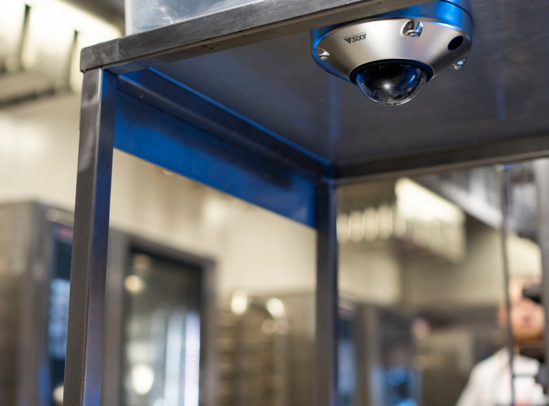 Photo of an Axis camera in stainless enclosure.